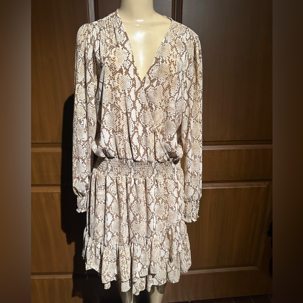 Michael Kors White Ruffled Tiered Sundress